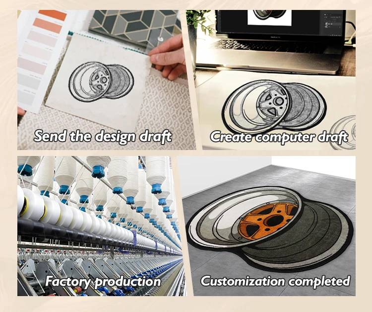 Cute Rug tiger Colorful Tufted Made Design Custom Shape Rug 3d Custom Rug