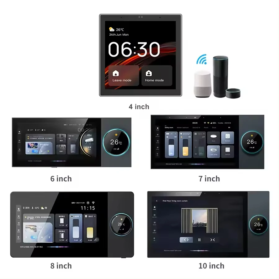 2025 Android Smart House Home Automation Controller Wall Tuya Zigbee Wifi Smart Power Dimmer Light Switch Touch Screen