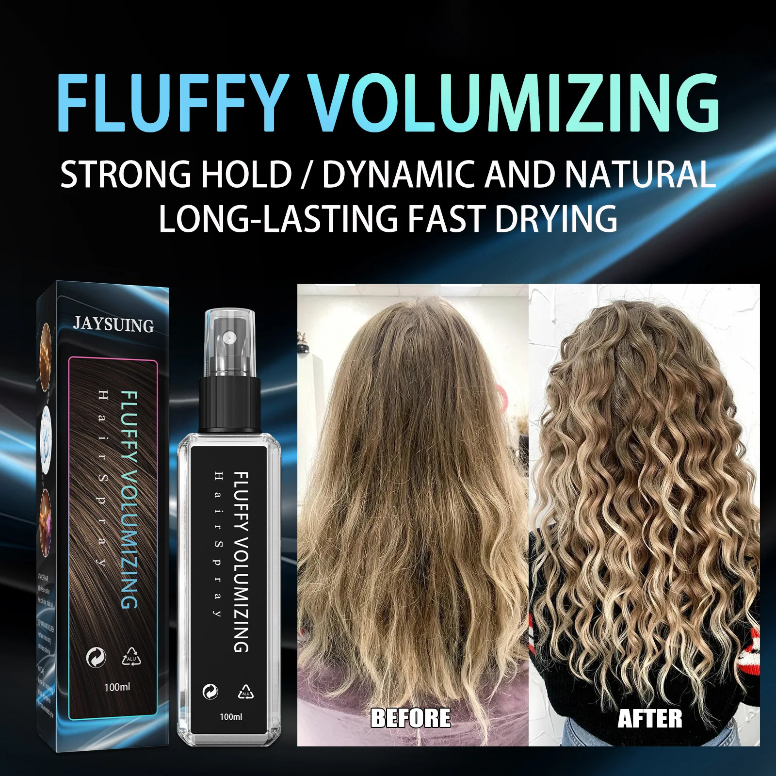 OEM Private Label Fluffy Natural Texturizing Spray Organic Hair Mist Hair Volumizing Spray