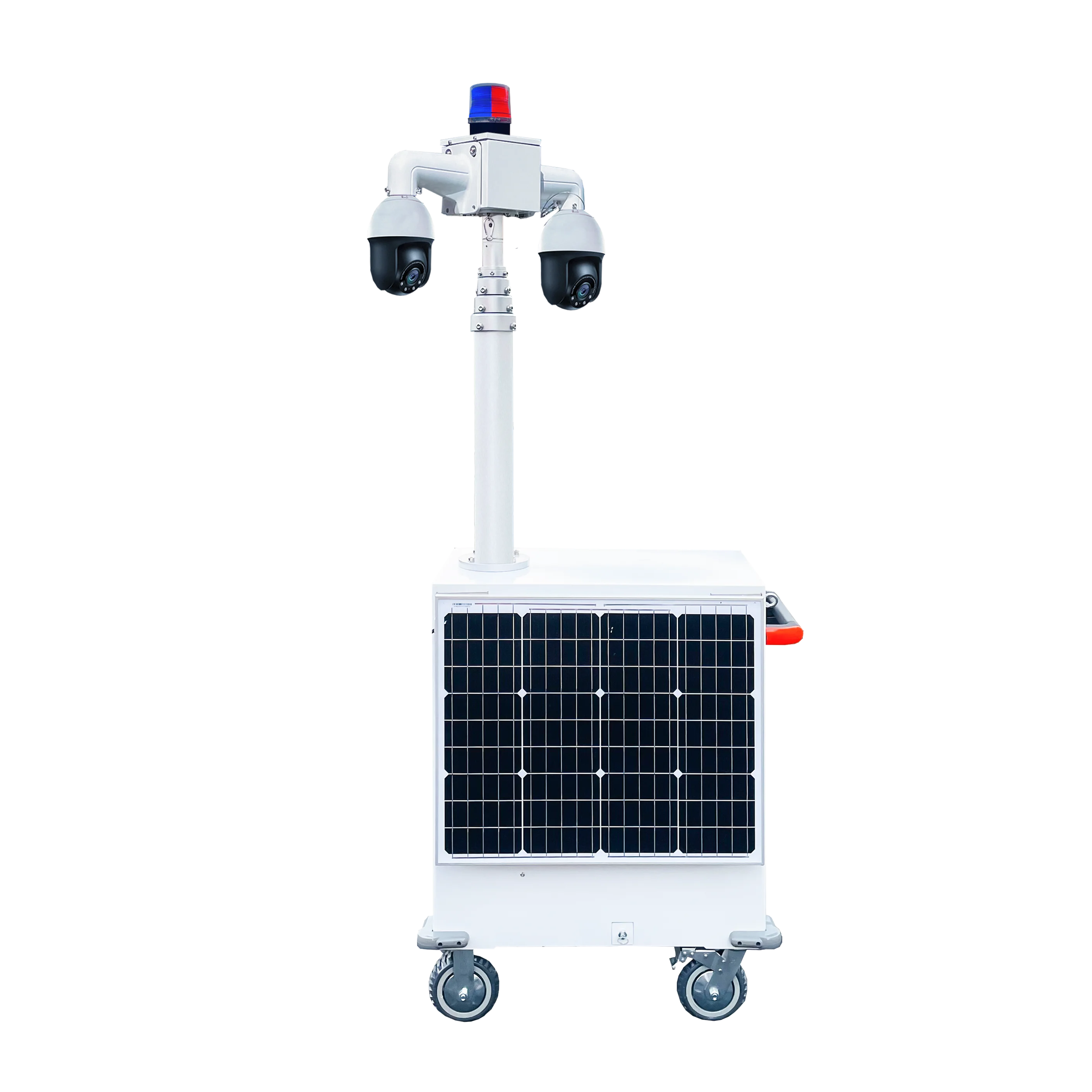 Solar Power Mobile Sentry Security Trailer System Portable CCTV Surveillance PTZ Camera Trailer with Solar Panels
