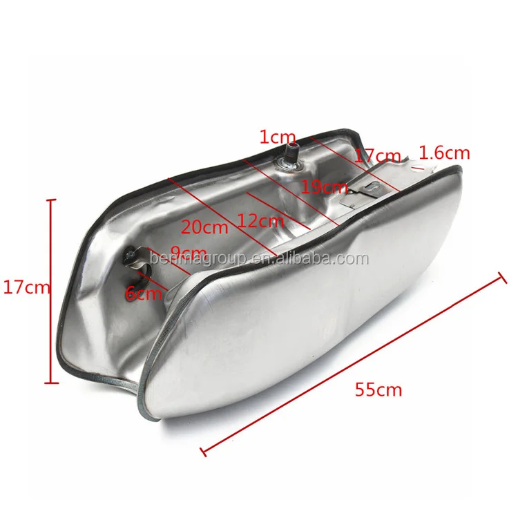 ステンレス鉄オートバイカフェレーサータンク9Lバイク燃料タンク在庫