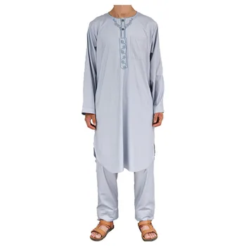 Latest Afghanistan Design Arabic Men Jubah Thobe Two Pieces Style With ...
