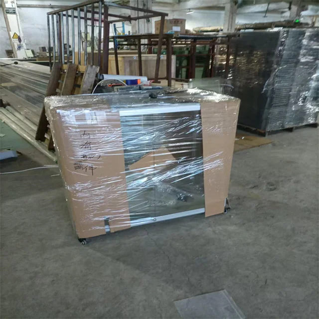 Custom-designed Rectangular LED-lit Tempered Glass Display case for Shopping Malls and Retail Stores.