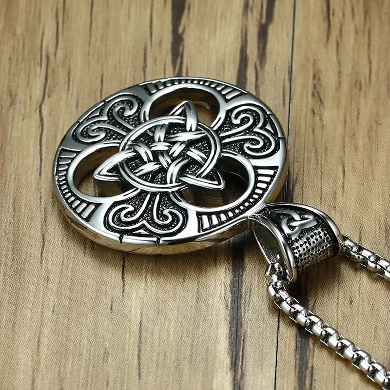 Pendentif Viking / Celtique - Motif Odin Ou Thor - En Acier - Référence 67 - Neuf Sans Emballage