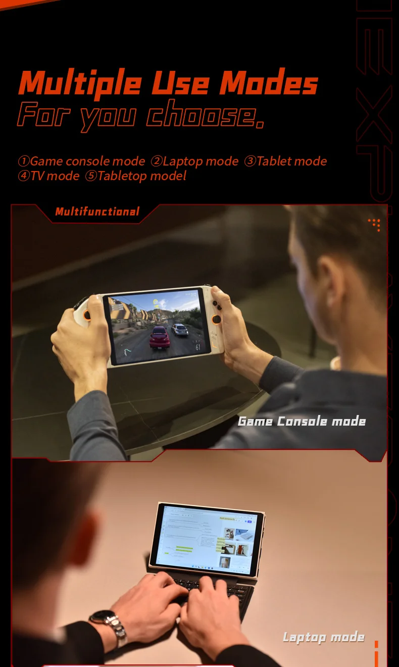 ONE XPLAYER2 16GBRAN 1TB 2TB SSD 17100mAh big battery Touch Screen Video Game Console Handheld Gaming Laptop