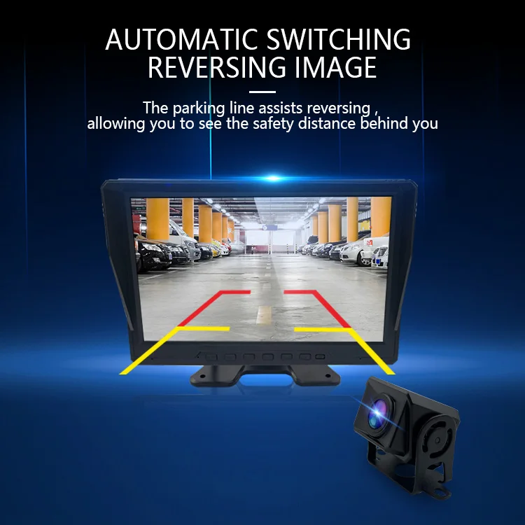 Wemaer 10.1" Voice Control Screen 5 Split Monitoring Camera System Active Blind Spot Detection BSD 5 Channel Truck Camera System manufacture