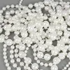 Un mètre de perles de fil de coton 10 mm (blanc)