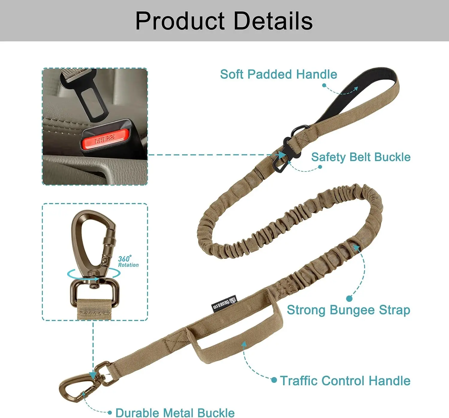 Amazon Hot Sale Tactical Adjustable Nylon Dog Collars With Handle And