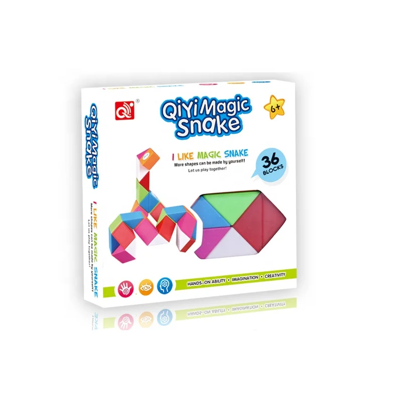 QIYI 24 Blocks Mini Twisty Puzzle Snake Cube Magic Ruler Fidget Toy Sets for Kid Gift Relief Stress
