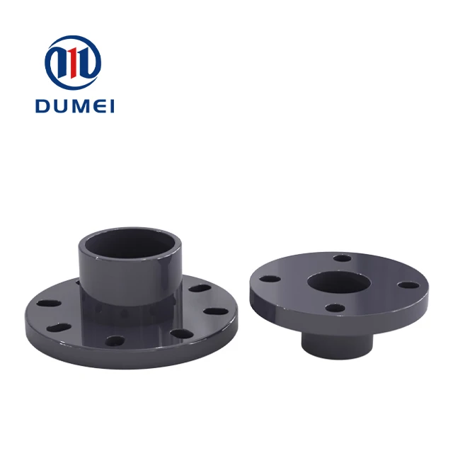 UPVC Socket Flange PVC Flanged Pipe Fittings Socket and Socket Integrated Flange Fittings Joint PN16 Factory Direct