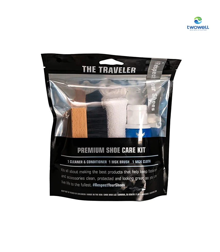 Complete Cleaning Kit For Shoes With Travel Pack 4oz Bottle And Brush