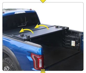 Zolionwil Offroad Full Aluminum Truck Bed Cover For Trucks Replacement Black Hard Tri-fold Tonneau Cover For Universal Pickups