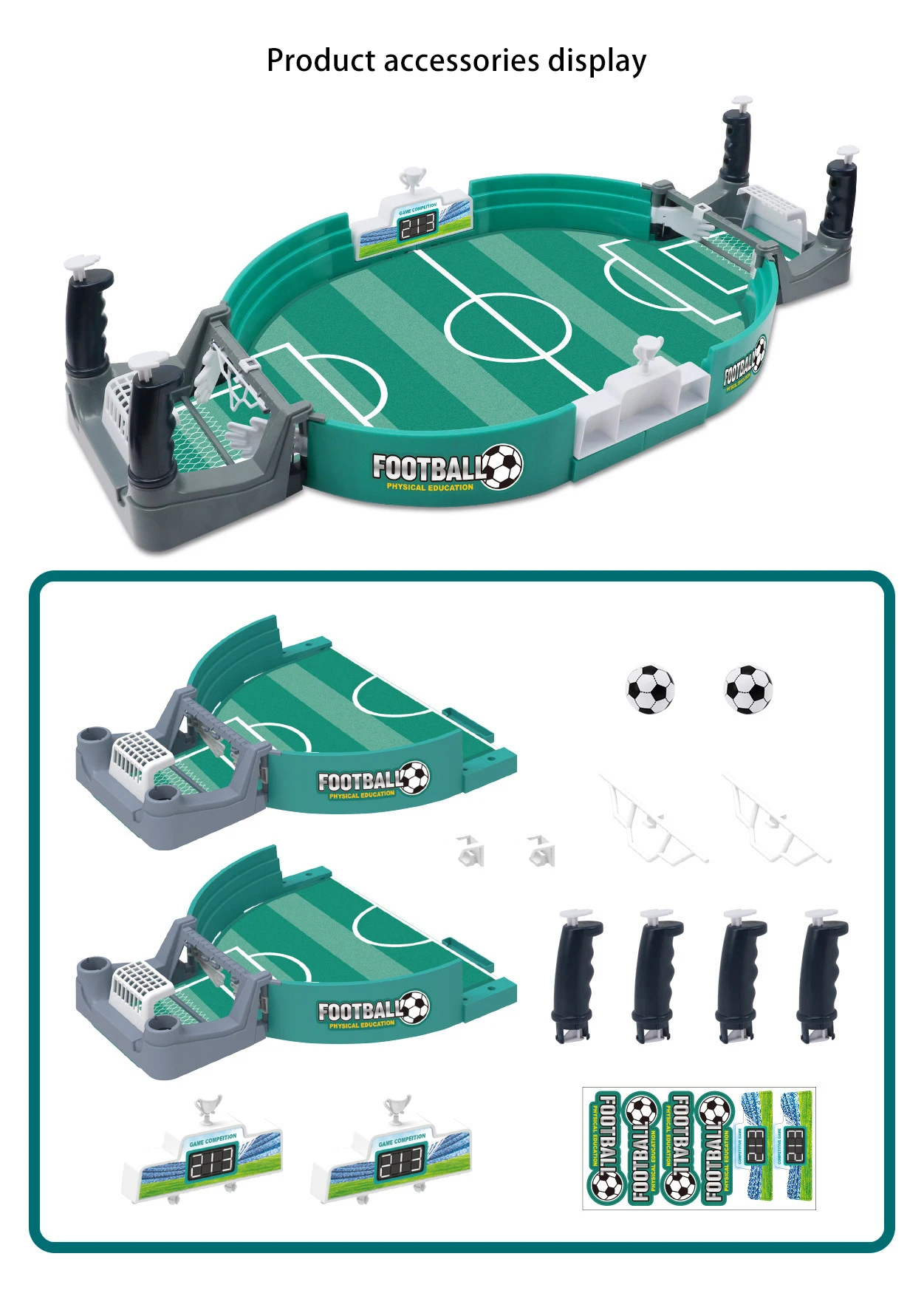 2023 New 6.8 New Table Games Table Sports Toys Plastic Mini Football Field Interactive Table