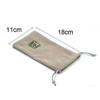 Cheap Custom Logo Soft Drawstring Velvet Suede Bag Pouch for  Sunglasses Packaging