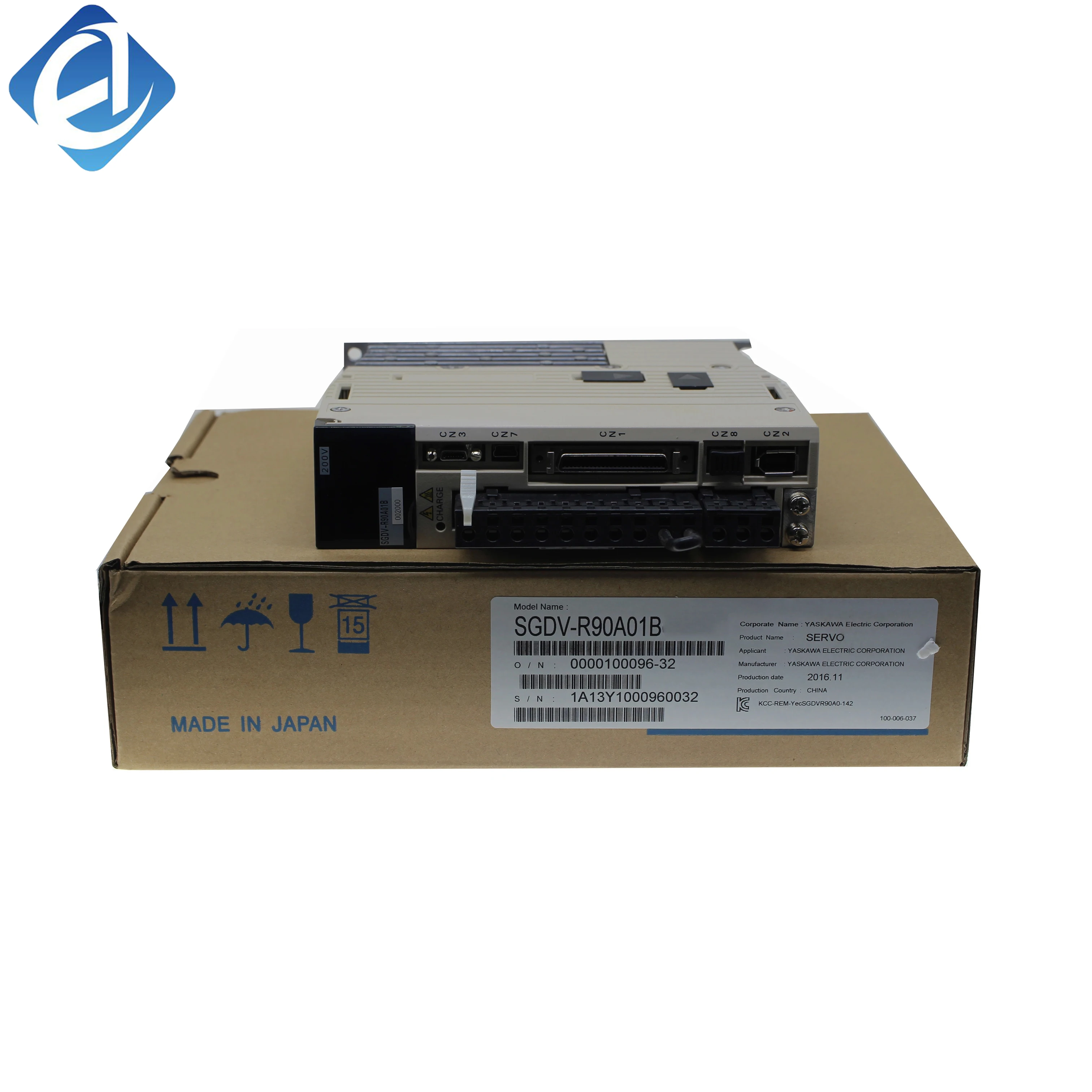 New Original SGDV-R90A01B Yaskawa Sigma V SGDV series servo drive, used with servo motors for high-precision position, speed and torque control in micro small industrial automation motion systems.