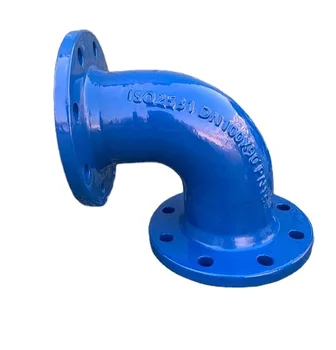 ISO2531EN545 EN598 Ductile Iron Pipe Fitting Double Flange 90 Degree Bend Head Equal Shape Casting OEM Customizable Sanitary