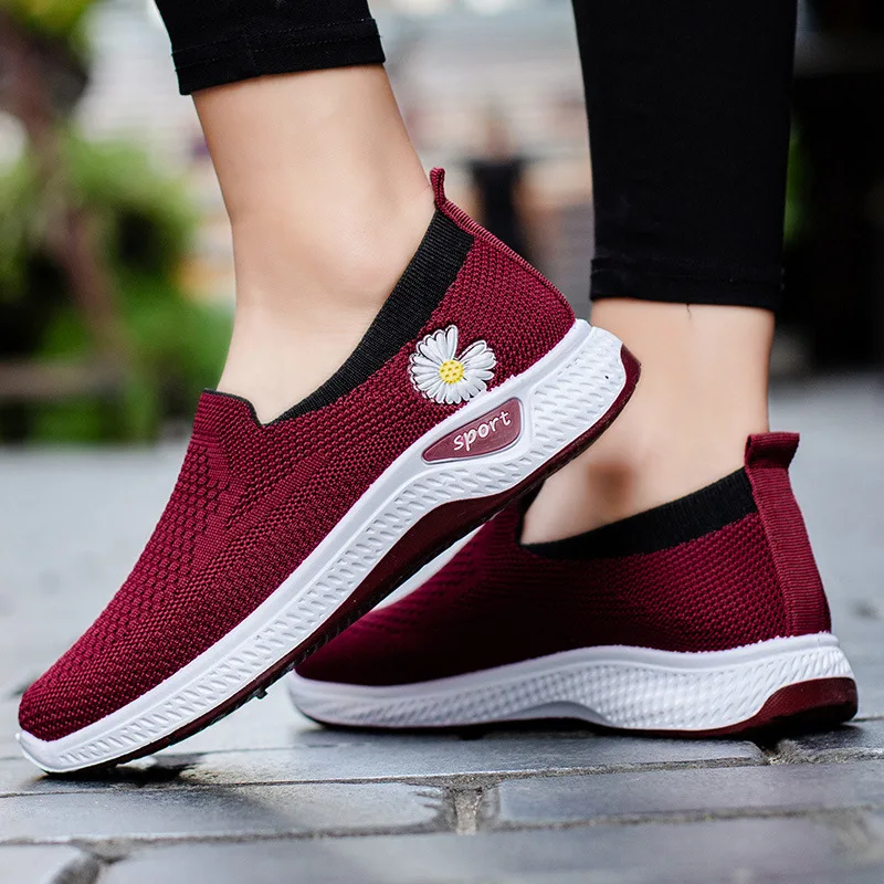 Flying Woven Sports Shoes Women's Autumn New Casual Shoes Breathable  Walking Mother Shoes Socks Sneakers - Buy Cheap Walking Style Shoes Women's  Spring And Autumn Sneakers Walking Shoes,Casual Shoes For Men Women