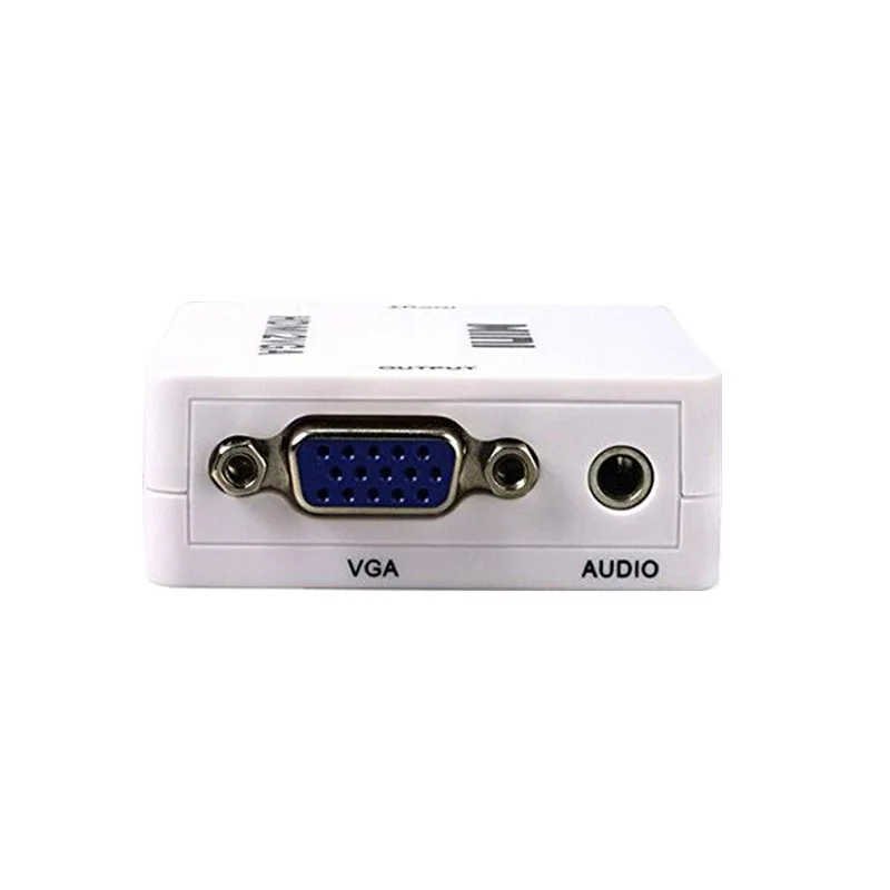 Automatically Detects and Converts 1080P VGA2AV Converter Adapter VGA to AV RCA Converter
