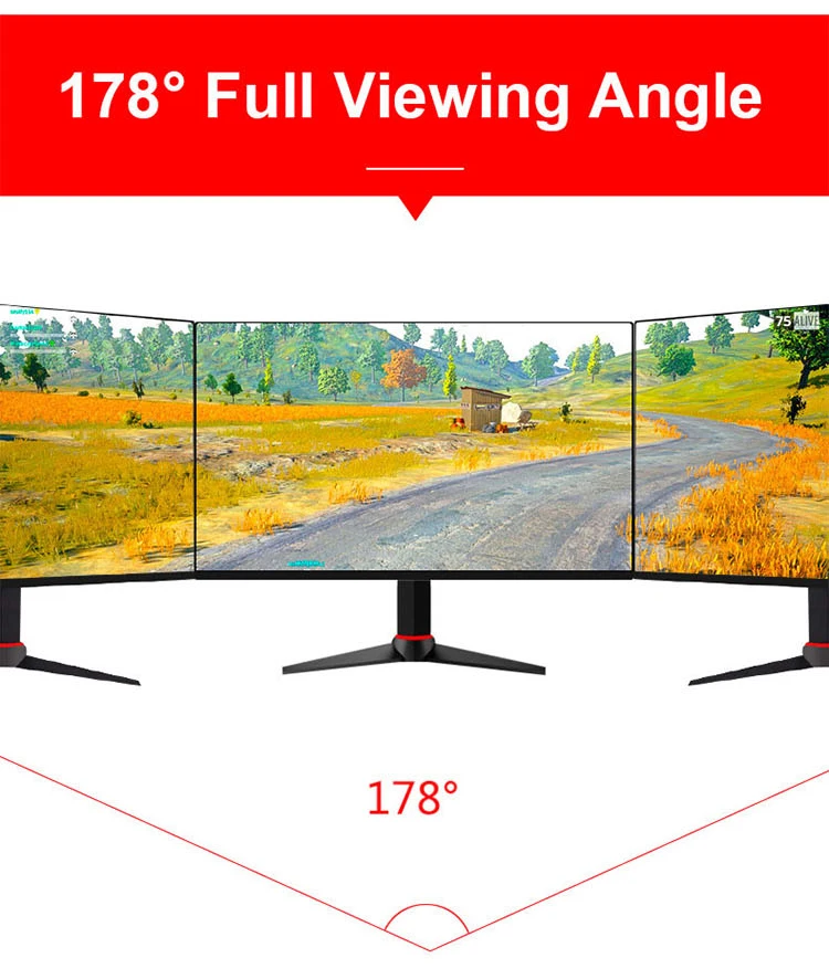 24 Inch Gaming Monitor 144hz 1ms With Rotated Stand 2560*1440 2k