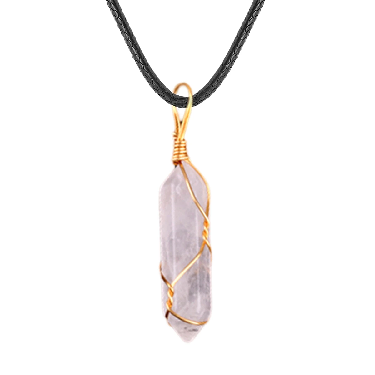 Hexagonal Crystal Types Of Crystal Necklaces Clear Quartz