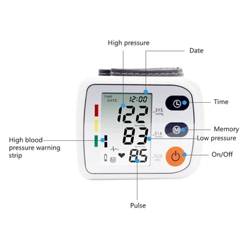 Electric Digital Wrist Blood Pressure Tensionmeter Digital bp Pressure Monitor Digital Sphygmomanometer