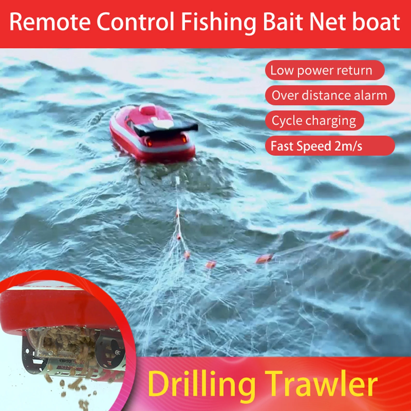 Mini fishing bait boat remote control