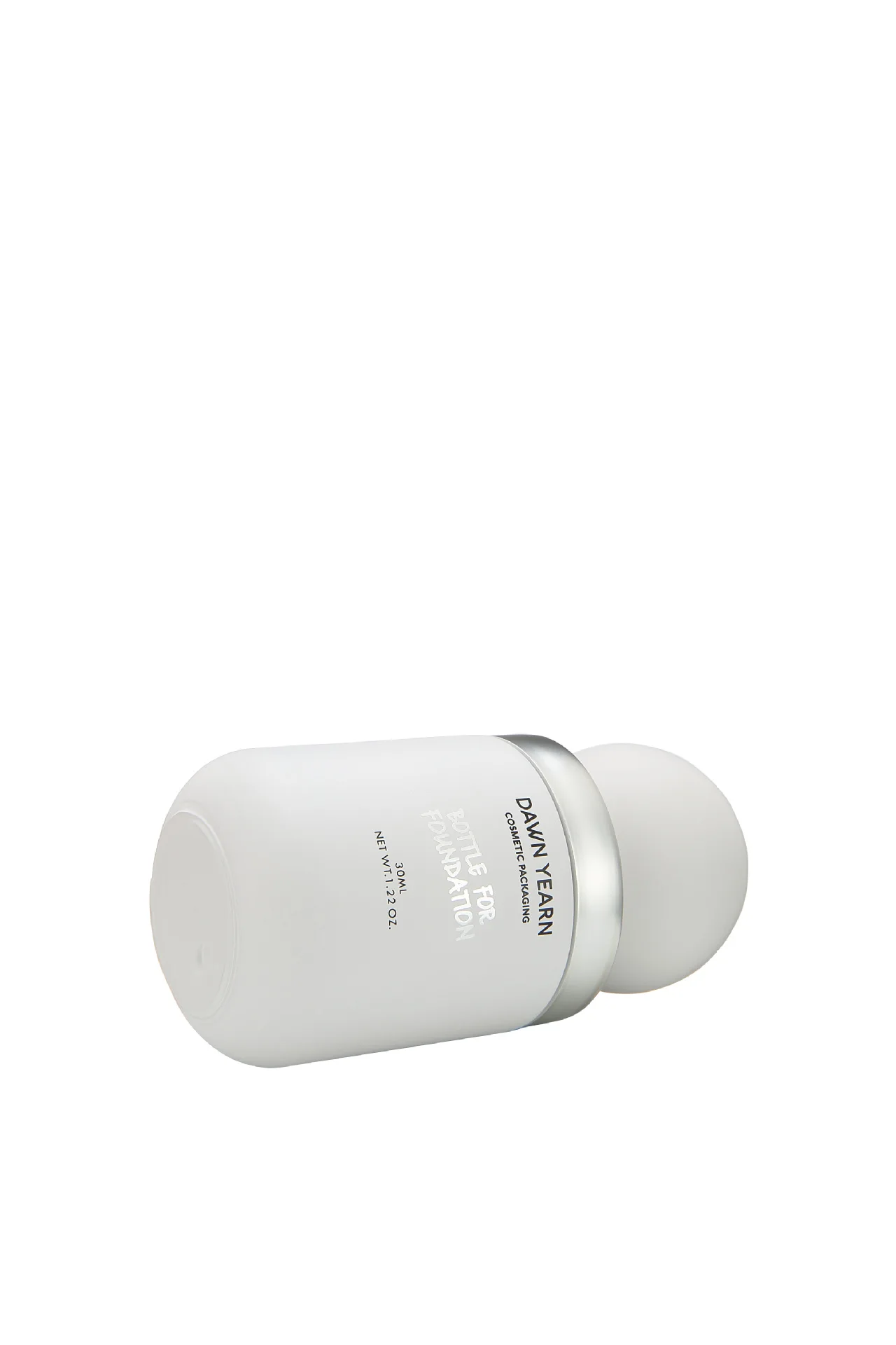 30ml Capsule Liquid Foundation Face Cream Glass Bottle Frosted White Cosmetic Packaging Cream Lotion Pump Bottles