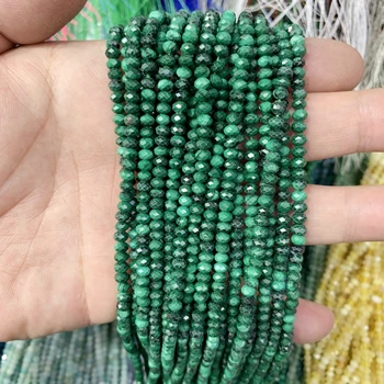 wholesale 3x4mm Natural Malachite Lapis Loose Beads for Jewelry Making Necklace Bracelet Gemstone Beads