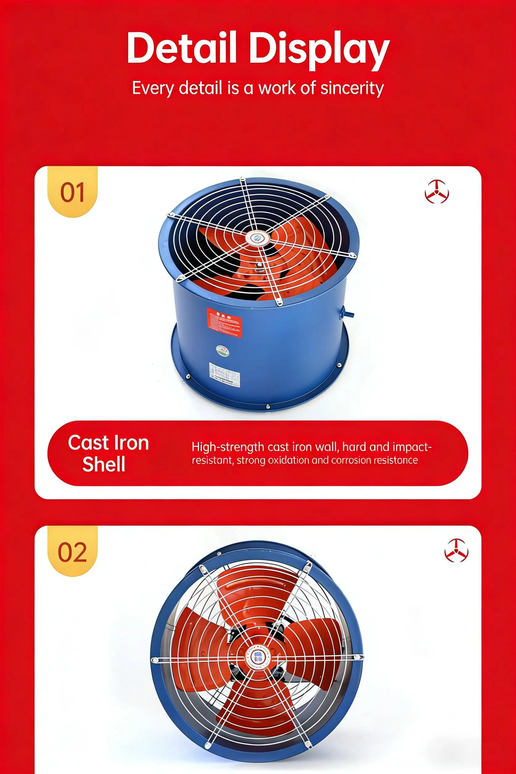 Axial Flow Fan, 100%, Copper, Steel - detail 10