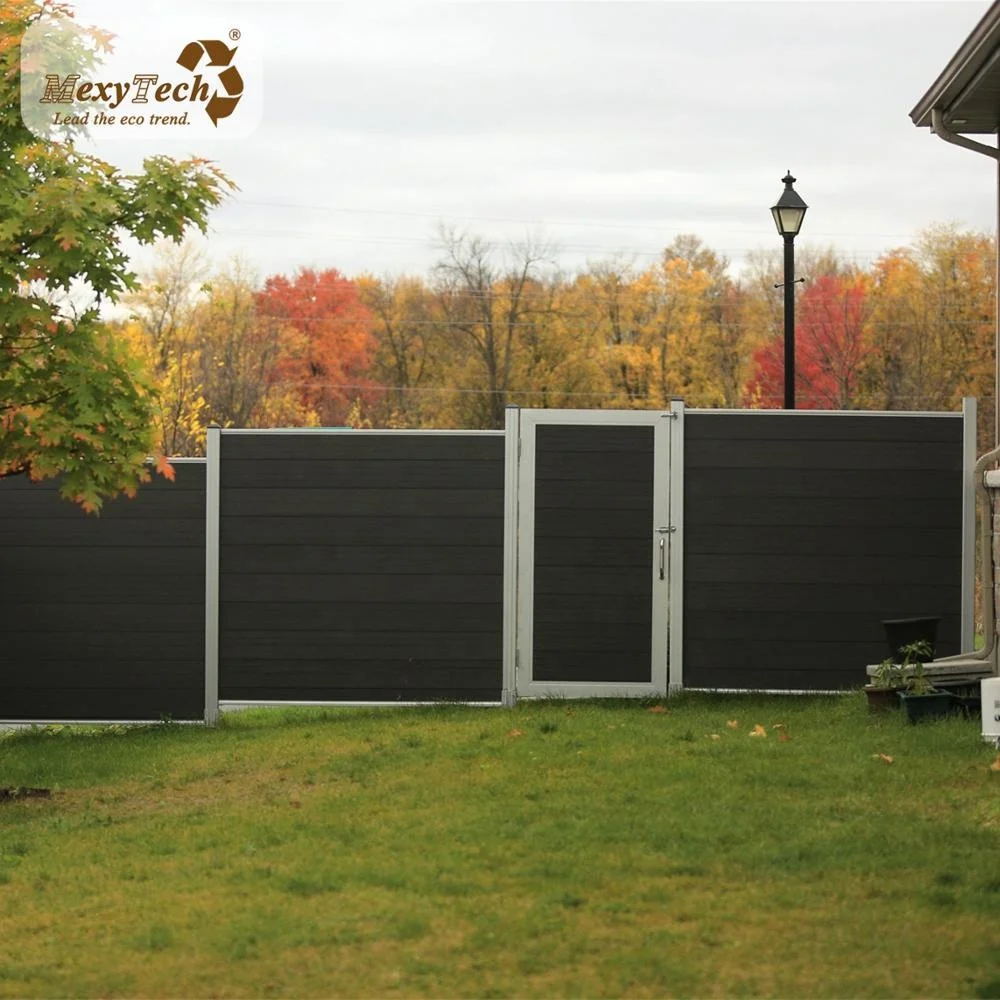 Foshan MexyTech Wood Plastic Composite Wpc Panels Outdoor Fence with Aluminum Post