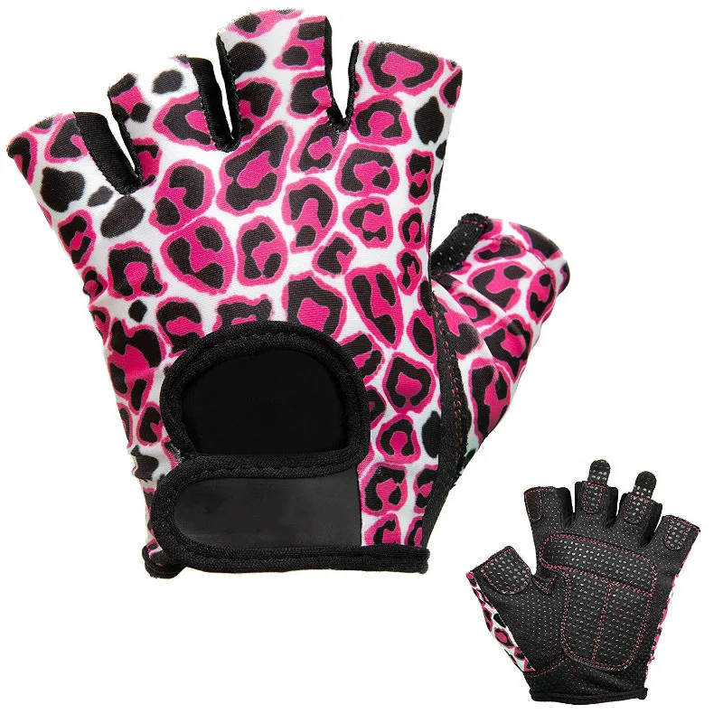 leopard workout gloves