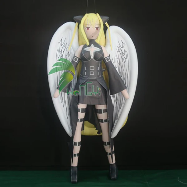 Hongyi Inflatable Anime Air Character Angel Girls With Wings Japanese Mange Inflatable Man Doll 