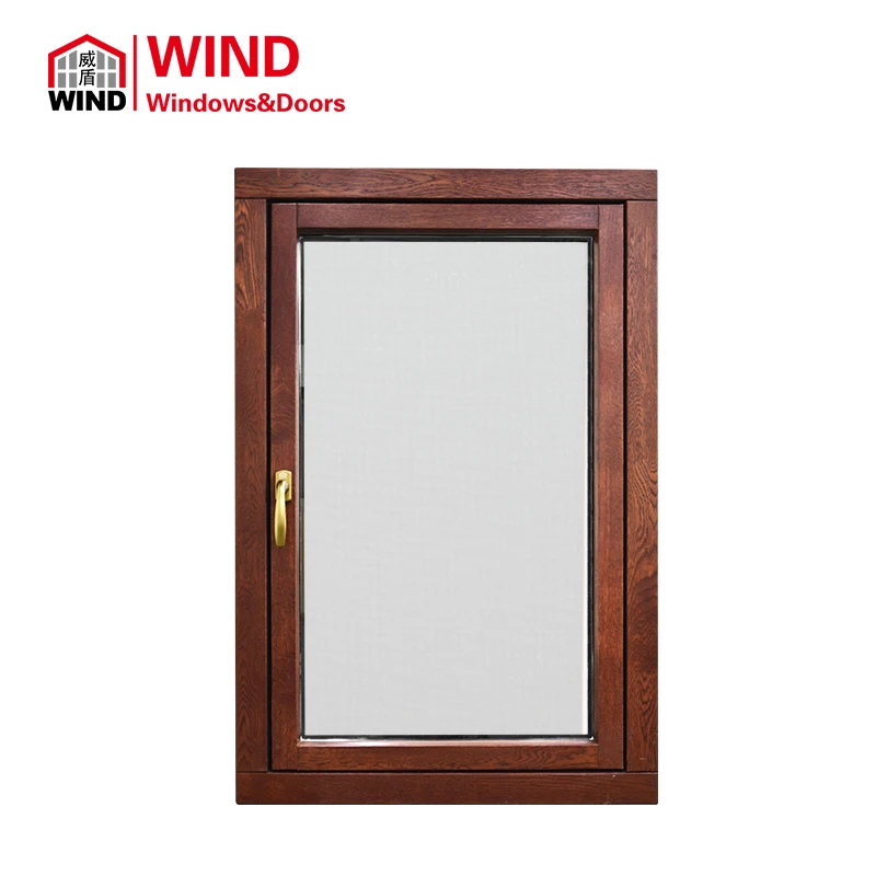Деревянное окно с алюминиевым покрытием, открывающееся наружу, Европейский дизайн, деревянные окна в немецком стиле