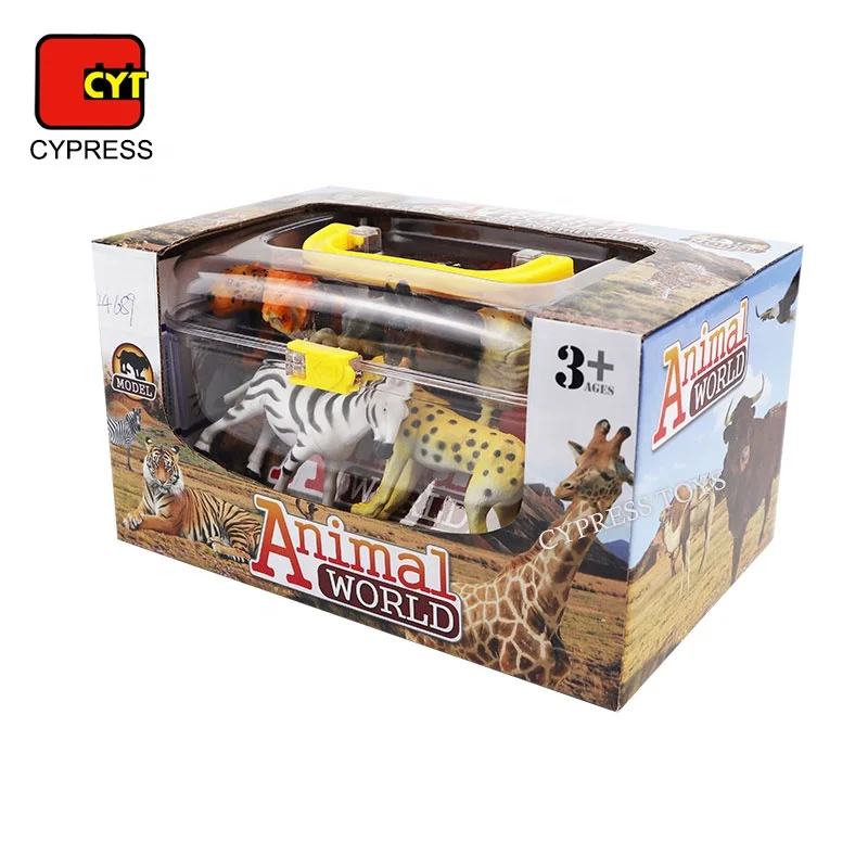 
 Акция мультяшная ферма Пластиковые Дикие животные игрушки Набор фигурок животных ПВХ игрушки животные  