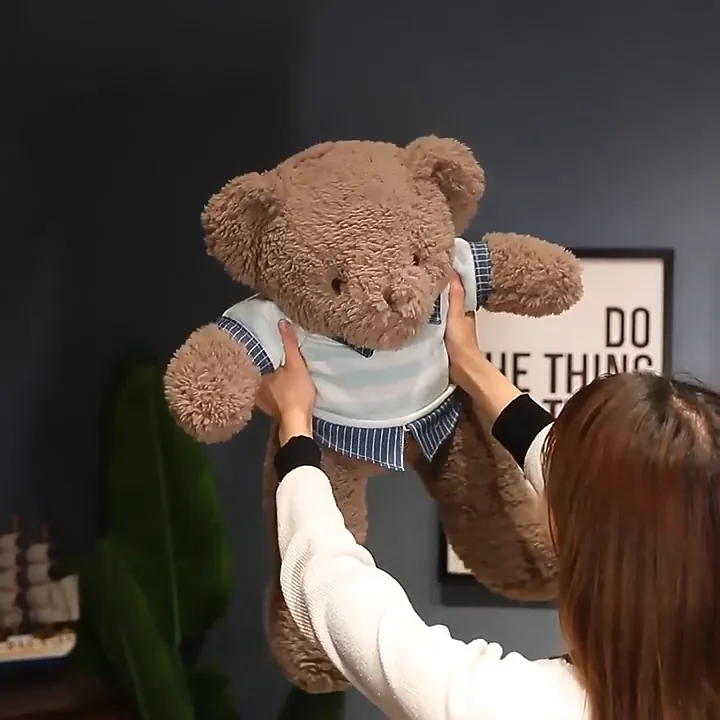 Human Size Teddy Bear Wholesale Logo Brand Soft Stuffed Brown Stuffed