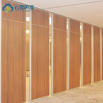 Movable Acoustic Partitions Wooden Room Dividers for Hotel Office Building Soundproof Partition Wall