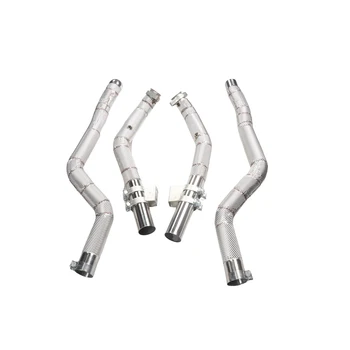 YT OEM Stainless Steel Front Section Straight Pipe with Heat Insulation for Mercedes-Benz E63 CLS63 W212