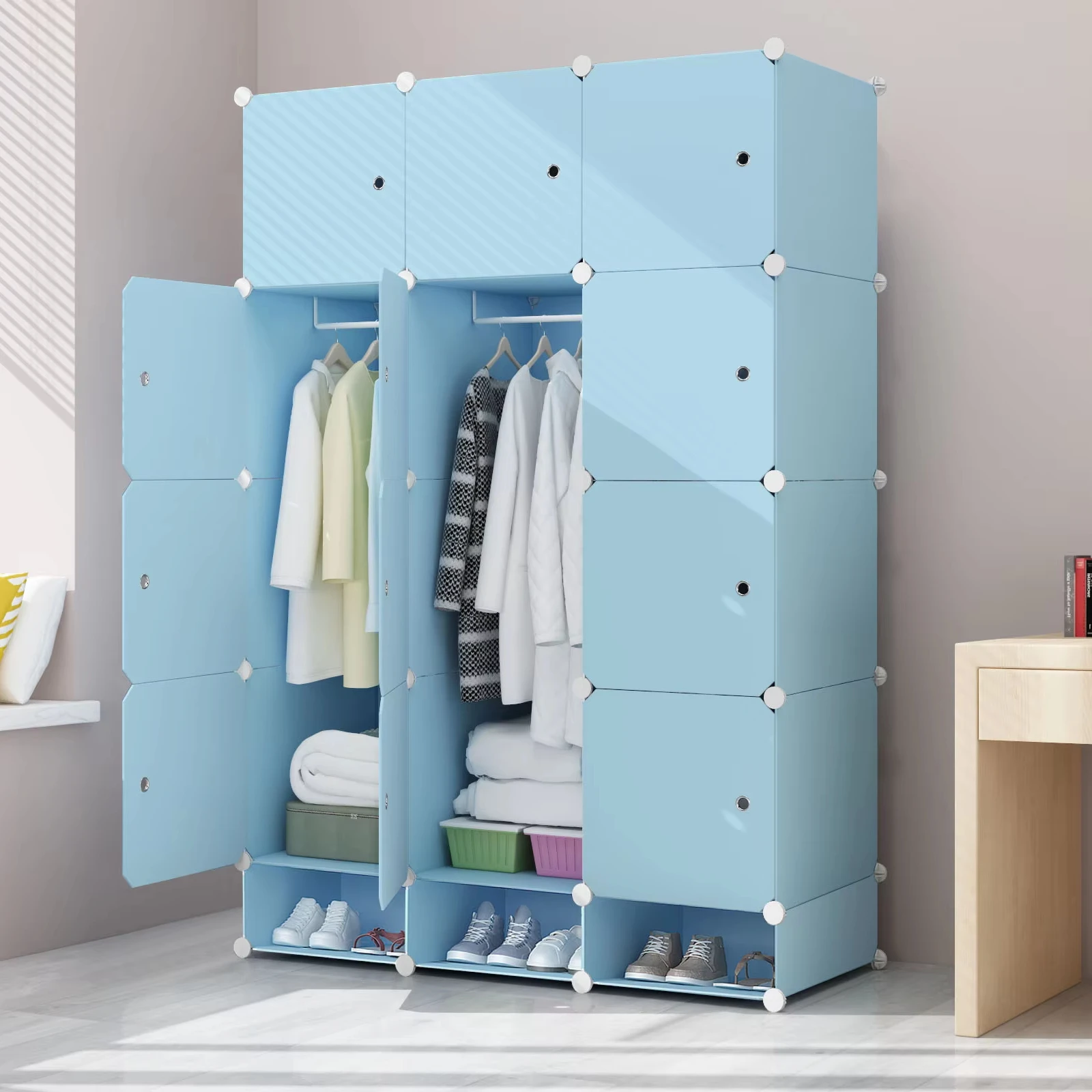 Platzsparender Kunststoff-Kleiderschrank mit 12 Fächern| Alibaba.com