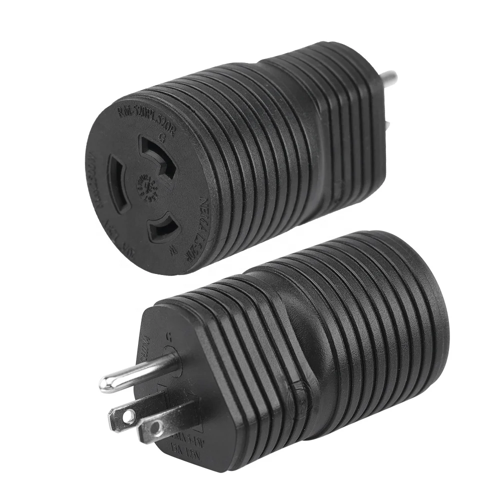 J531 Locking Adapter 5-20p 20amp Male Plug To Locking L5-20r Female Connectors  Adapter Black Color - Buy 5-15p To 5-20r 5-15p To 5-20r Adapter 5-15p To  5-20p Adapter Ac Power Adapter Converter,5-15p
