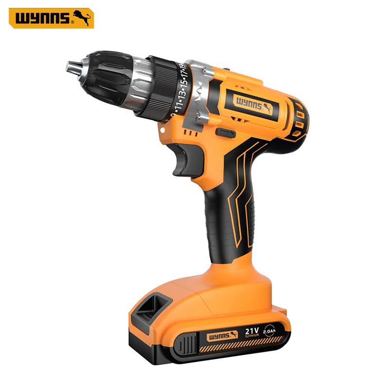 Wynns 21V Drilling Power Tools Power Cordless Drill Driver with 400rpm 1500rpm