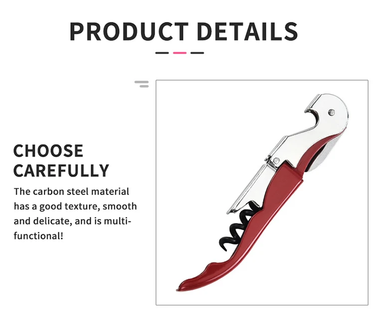 Custom Multifunction Stainless Steel Waiters Corkscrew Wine Bottle