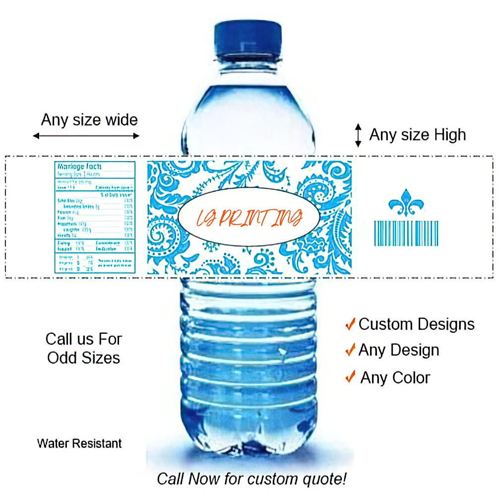 Factory Direct Sale Custom Packaging Water Bottle Label Self-adhesive ...