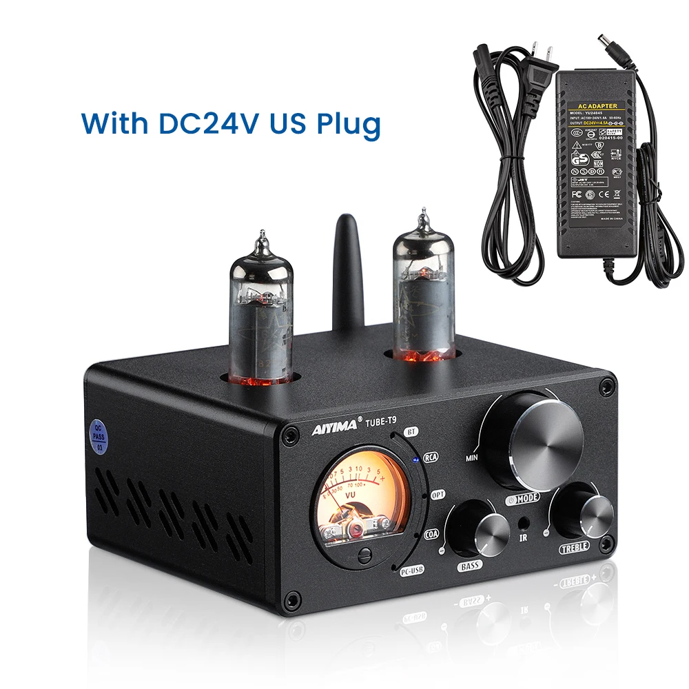 AIYIMA Audio T9 BT 5.0 真空管アンプ USB DAC ステレオレシーバー 100W