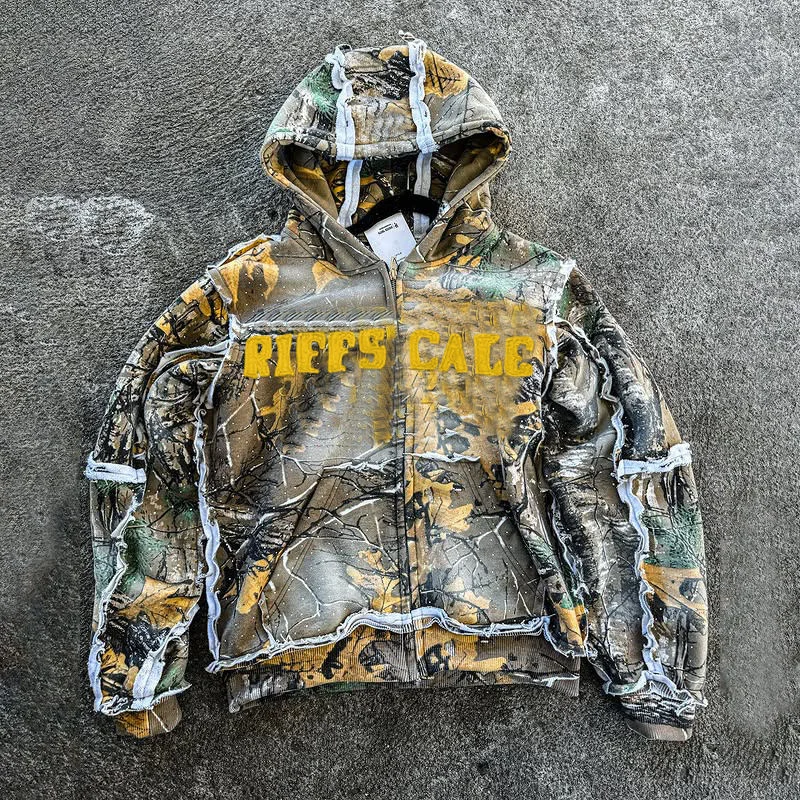 Custom Logo High Quality French Terry Rhinestone Sweatpants and Hoodie Jogger Set Zip up Acid Wash Sun Faded Hoodie Set Men