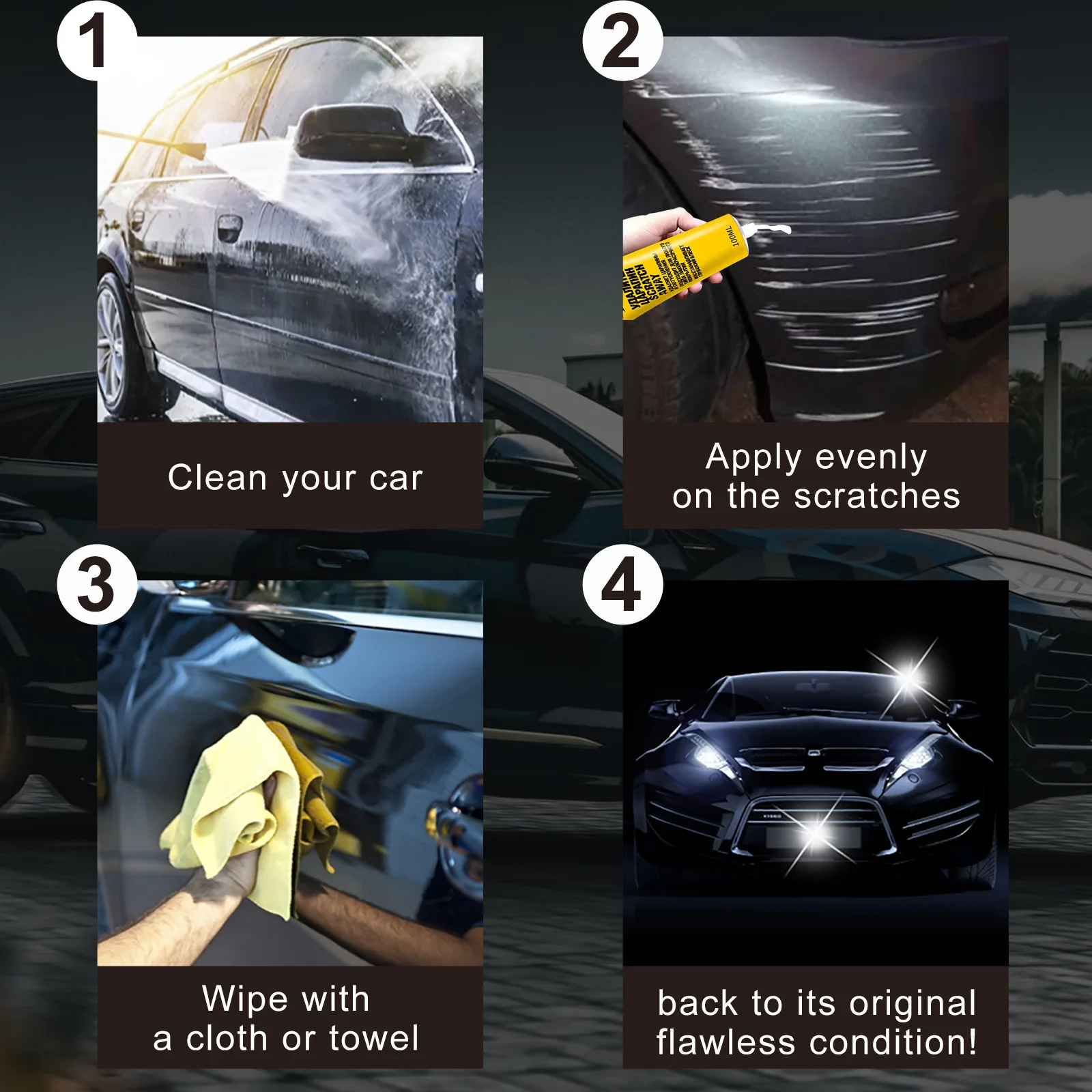 Popular Rayhong Car Scratch Repair Cream Water Saving Car Paint Cleaner Polisher Swirl Scratch