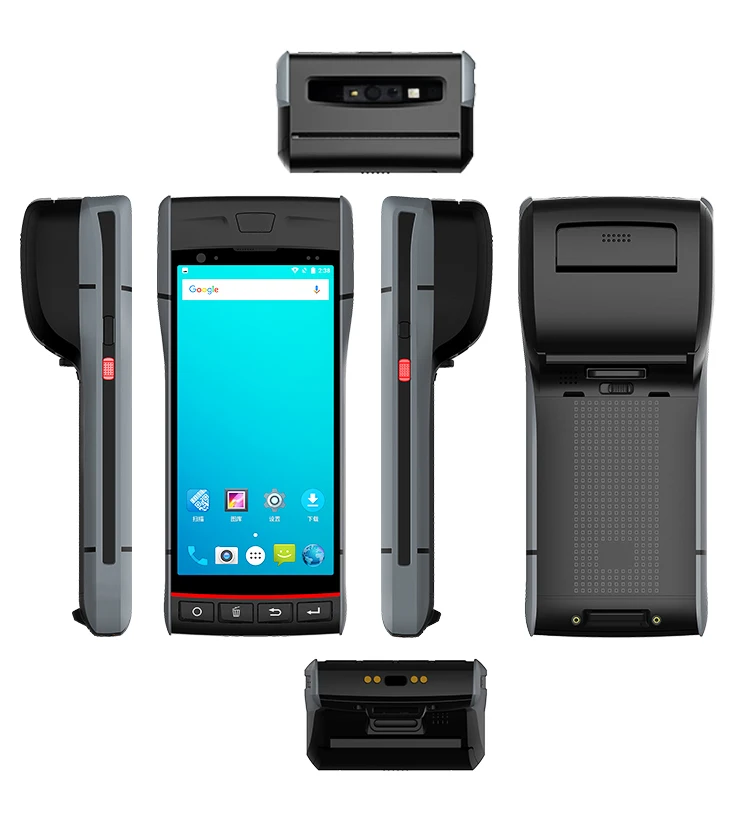 Integrated Printable Handheld Uhf Rfid Terminal 1d 2d Code Scanning ...
