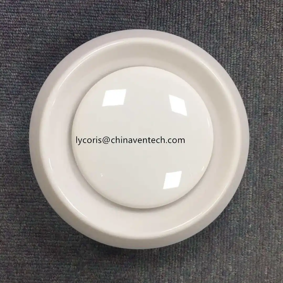 Exhaust Plastic Disk Valve Round Shape Air Duct Ventilation Air Grille Diffuser Ceiling Plastic Disc Valve