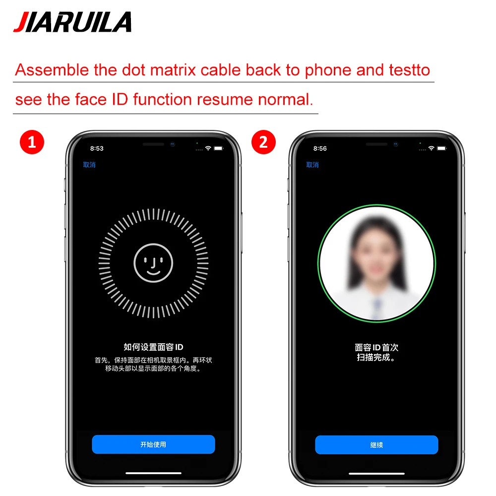 iPhone 12 11 Pro X XR XS Max用Face IDフレックスケーブル フロント