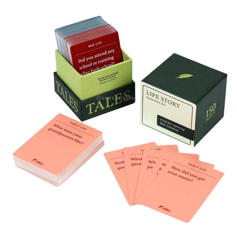 Customized High Quality Adult Question Card Game Family Custom Card