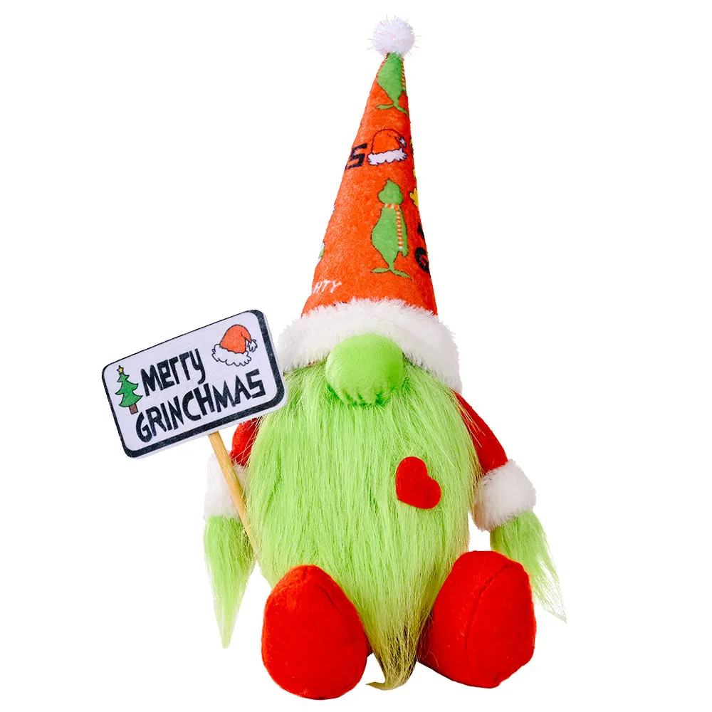 Плюшевый гном Grinch, Счастливого Рождества, Санта, шведская кукла Tomte, гномы для рождественских украшений, декор для вечеринки, стола